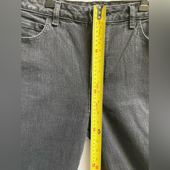 Lee High rise relaxed fit straight leg denim jean Black Sz 12 tall - Picture 12 of 14